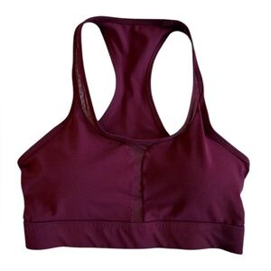 90 Degree by Reflex “Never Give Up” Strappy Back Sports‎ Bra – Small – Burgundy